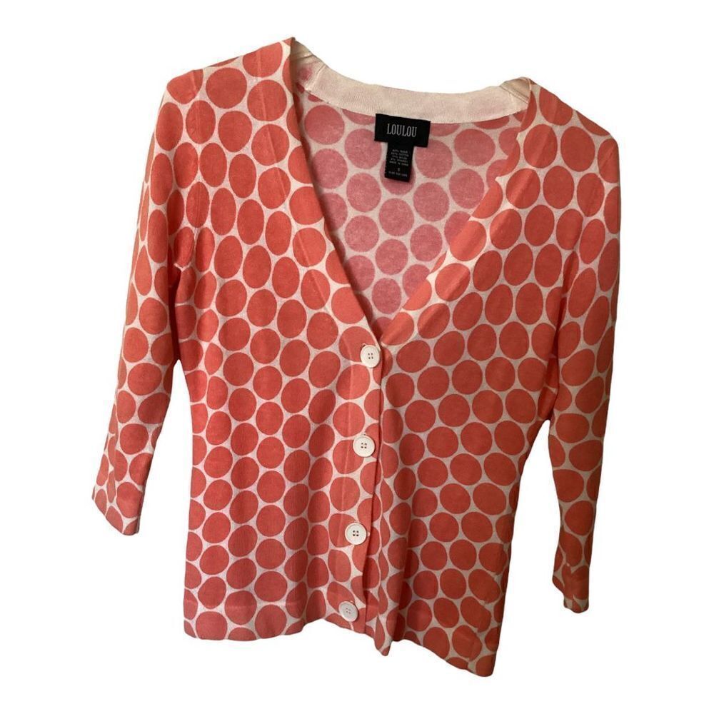 Polka Dot Cardigan Sweater S